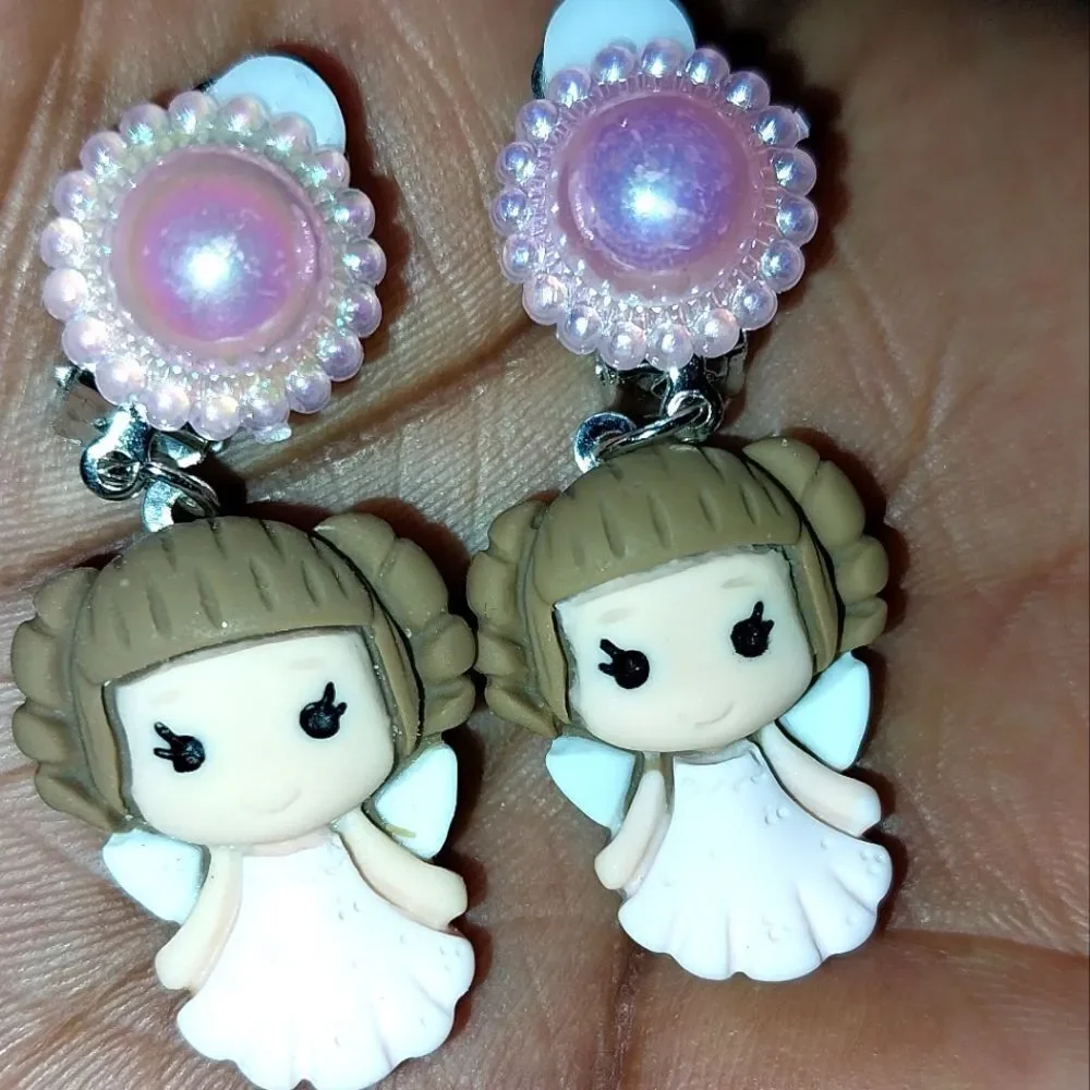 Beautiful fashion clip-on kids earrings